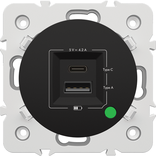 CHARGEUR USB DOUBLE MIXTE TYPE C/A